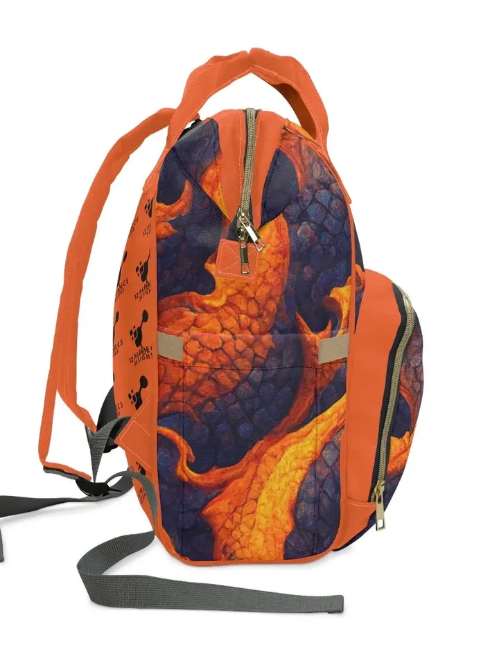 Dragon Scale TTRPG Backpack | Tabletop Roleplaying Game Bag, LARP Backpack, Bag of Holding, Wargaming Organizer, DnD Dice, Bag of Holding