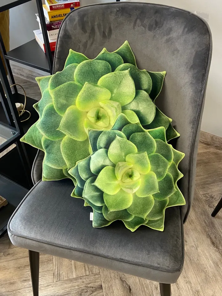 succulent green pillow small  / echeveria pillow / succulent cushion / plant / plant lover / succulent gift