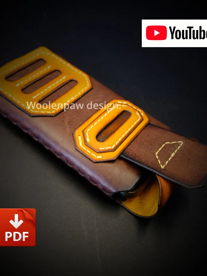 Leather pattern - Phone case - Half stitchless - tree size included. BPC9