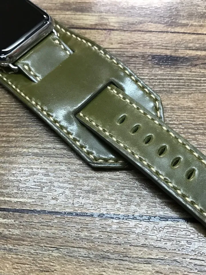 Apple watch band, Apple Watch bund Strap, Horween Shell Cordovan, leather, Apple watch 44mm, 40mm, 38mm, 42mm, iWatch, Series 6 5 4 3