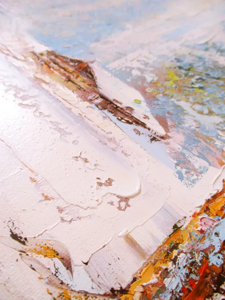 Snow Painting ORIGINAL OIL PAINTING on Canvas, Landscape Painting Original, Glacier National Park Art by "Walperion"