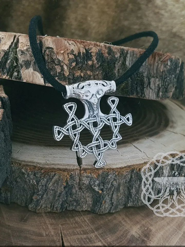 Hiddensee Mjolnir Pendant, Thor Hammer Pendant, Mjolnir Necklace, Thor Hammer Necklace, Sterling Silver Viking Pendant, Viking Jewelry