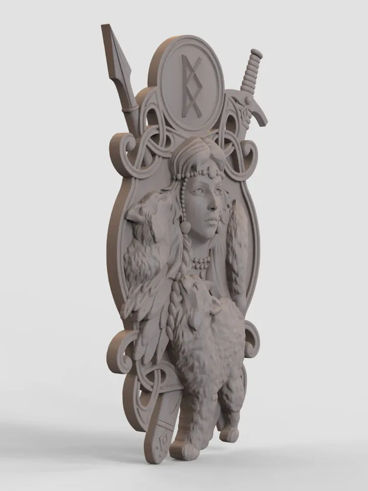 3D Model STL CNC Router file 3dprintable Freya panel