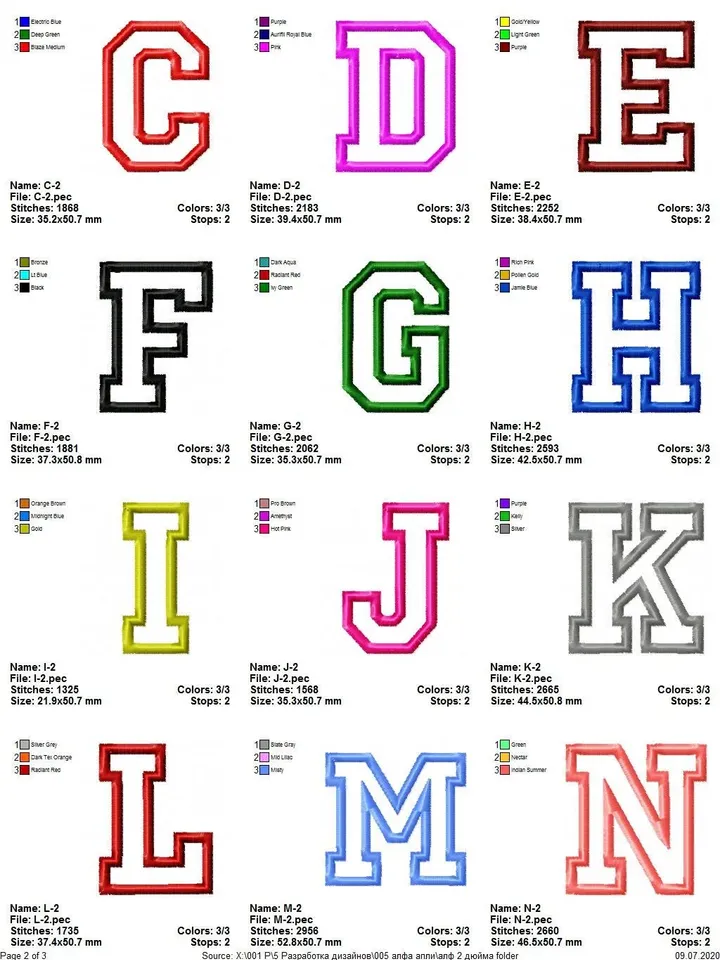 Applique Letters and Numbers embroidery design  Font Embroidery files Set A-Z 0-9  Birthday Machine embroidery designs Font Instant Download