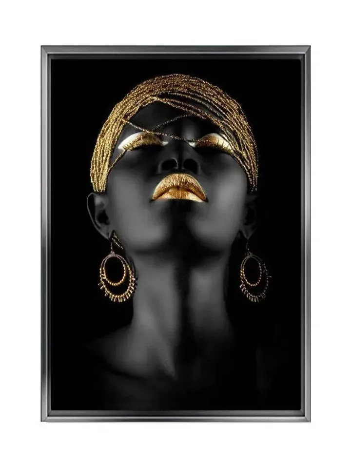 African woman  Print on Canvas , Floating Frame Option, Modern Wall Art, Extra Large Canvas Wall Art