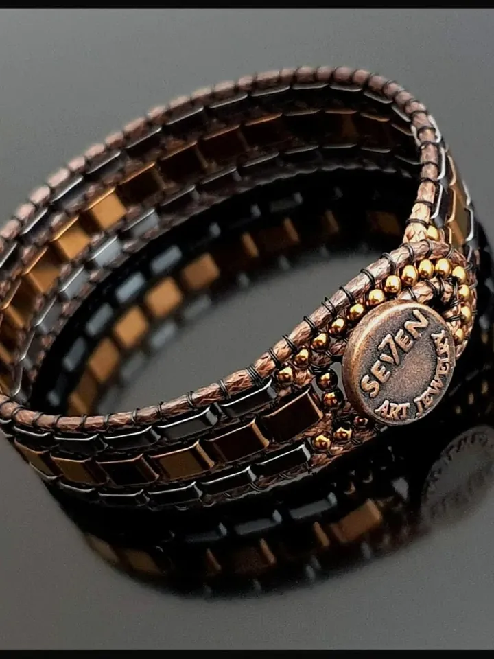 Copper Hematite Bracelet, Jewelry For Men, Gift for boyfriend, Classy Accessorize, Brown Stylish Wristlet, Anniversary Gift, Christmas Gifts