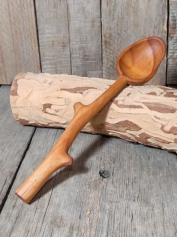 9th anniversary willow wood gift, Wedding anniversary, Handmade wooden spoon, Dessert spoon, Small measuring wood spoon