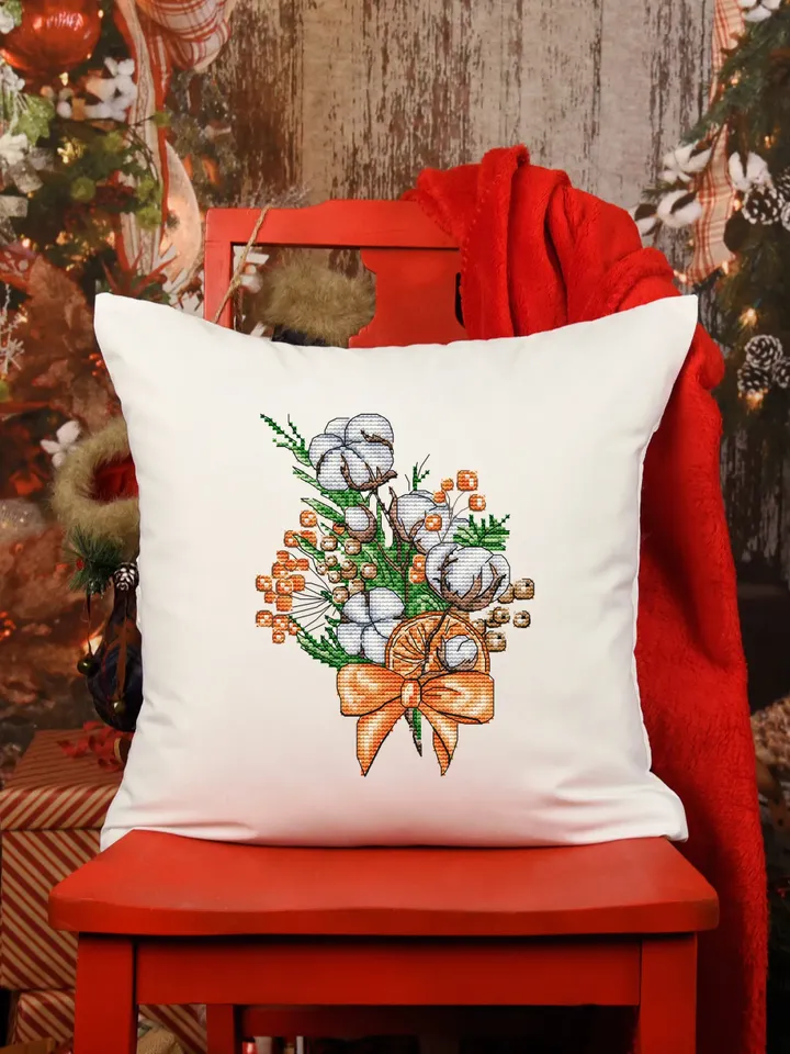 Christmas Bouquets Cross Stitch Pattern PDF, Winter Cross Stitch Chart Instant Download, New Year Hand Embroidery Pattern
