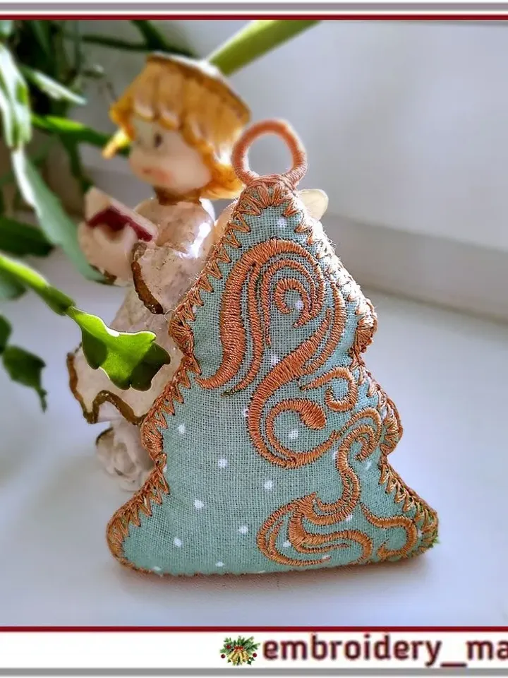 In the hoop Christmas toy tree machine embroidery design