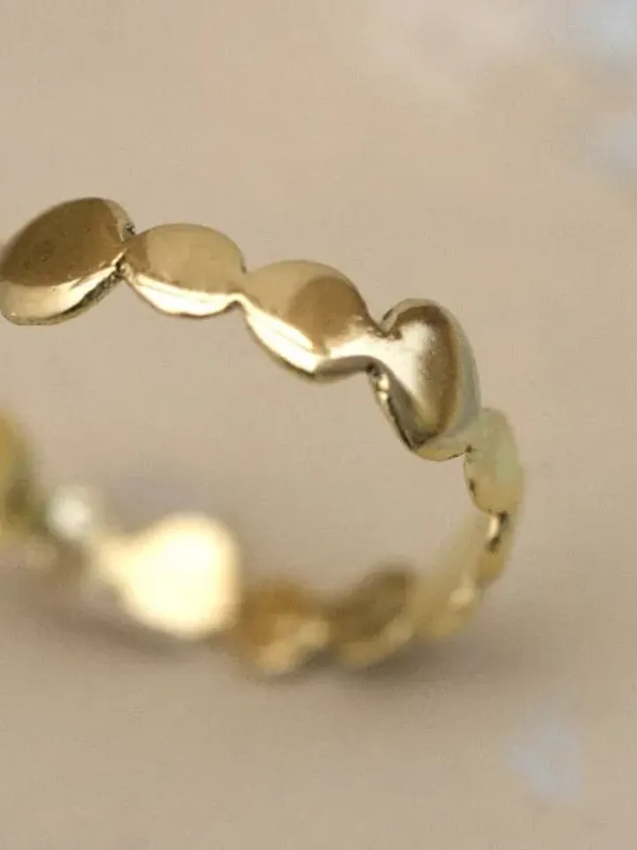 14K Gold Circles Ring