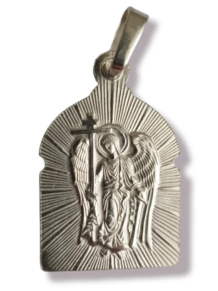 Saint Prince Vladimir of Kiev Orthodox icon medallion plated with silver gilded free shipping