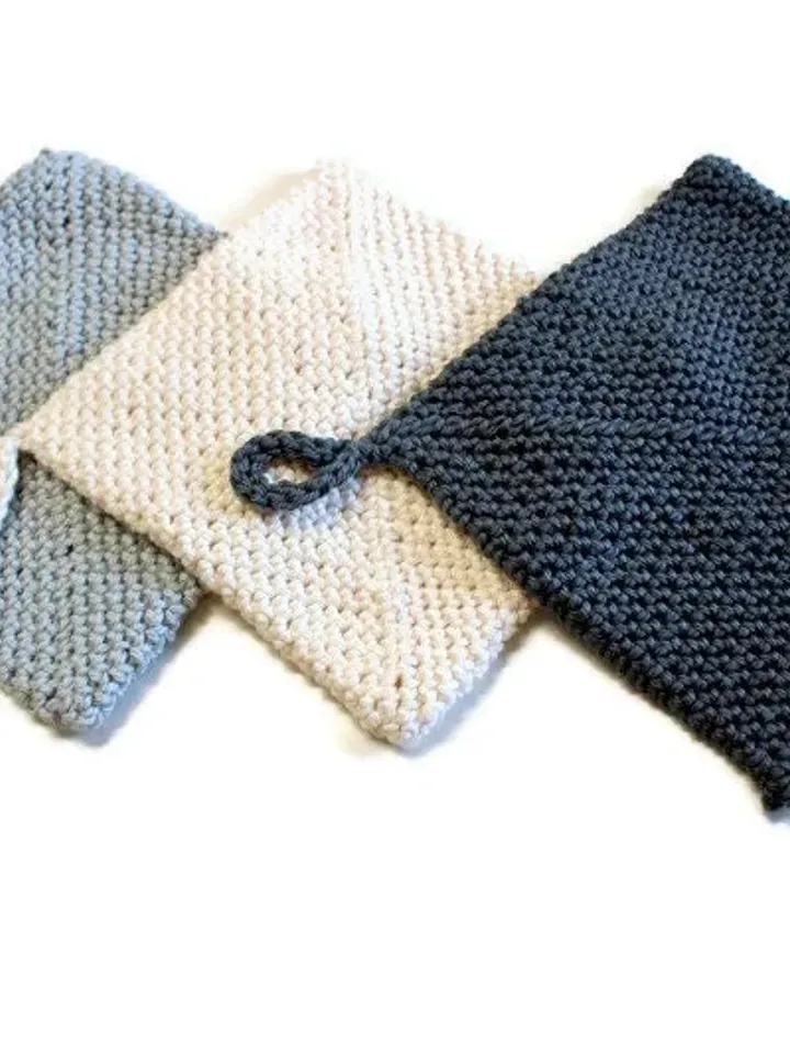 Crochet Hot Pad Set, Potholders for Wedding Gifts, New Home Décor, Bridal Shower Gift Ideas, Gifts for Her, Mother's Day Items, Set of Three