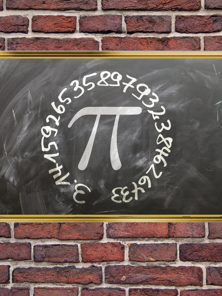 Pi Figure Print on Canvas , Floating Frame Option, Modern Wall Art, Extra Large Canvas Wall Art