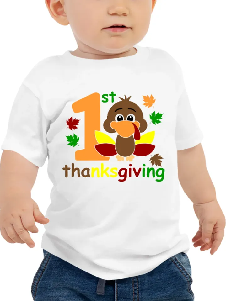 1st Thanksgiving Day My First Happy Thanksgiving Day Turkey digital design Cricut svg dxf eps png ipg pdf, cut file