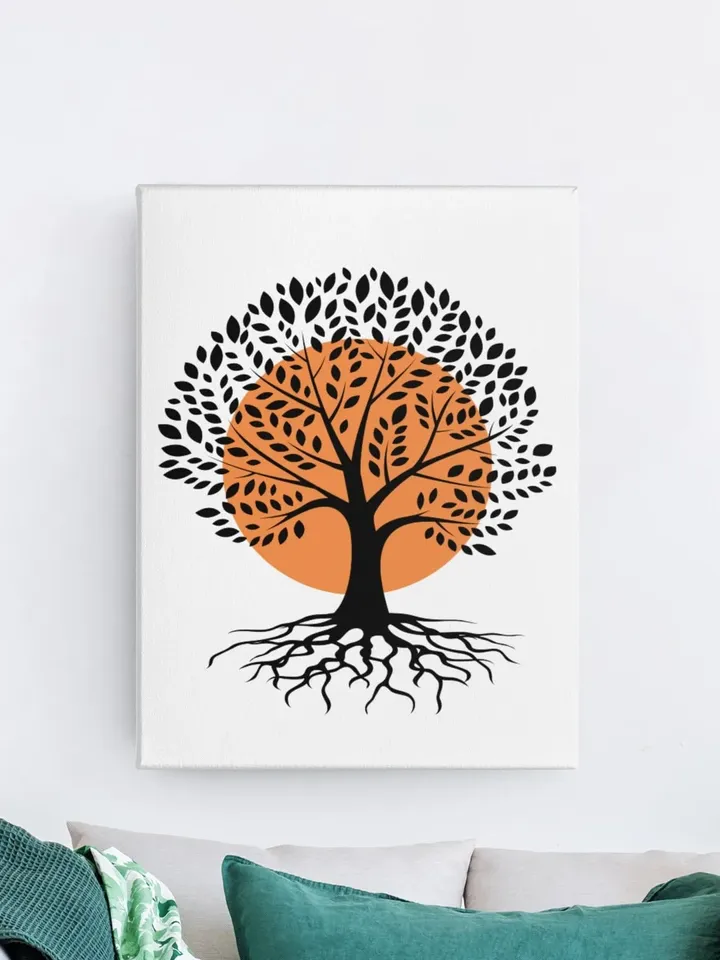 Tree Canvas, Tree Poster, Sunset Wall Art, Canvas Print