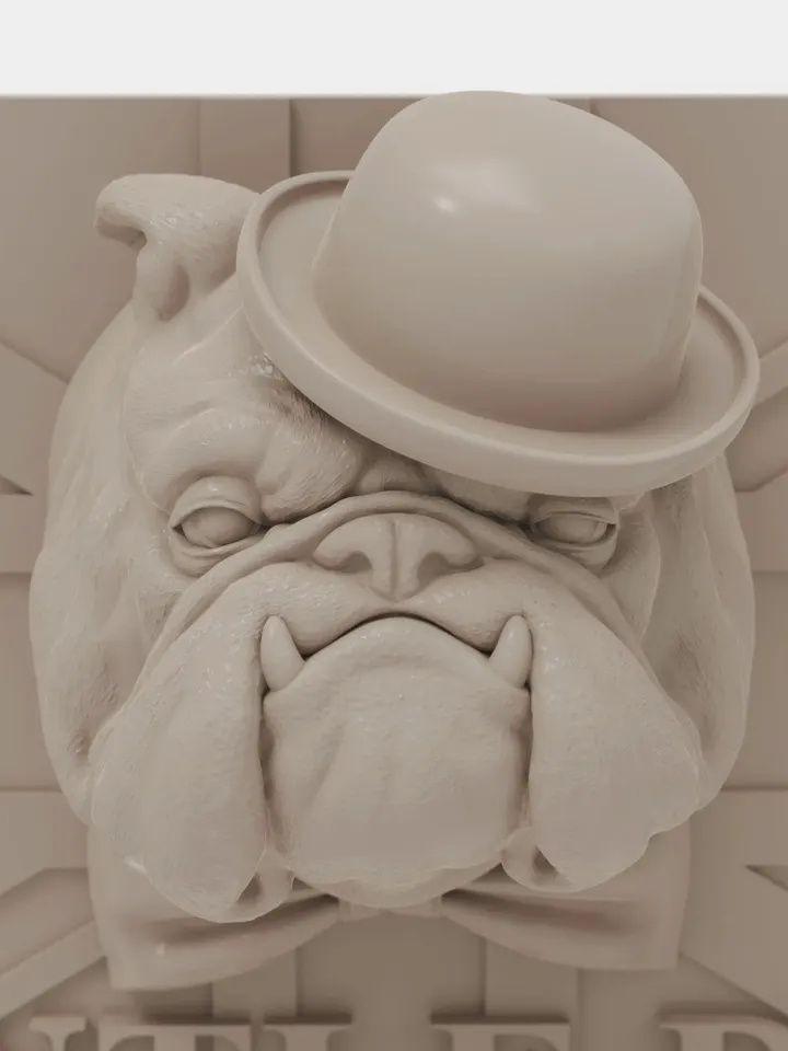 3D Model STL CNC Router file 3dprintable GentleDog Panel
