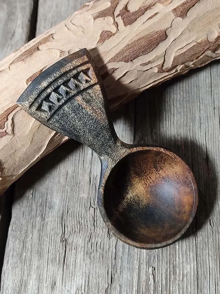 Handmade wooden coffee scoop, tea scoop, measuring spoon, Wooden gift coffee lovers, 9th anniversary willow wood spoon