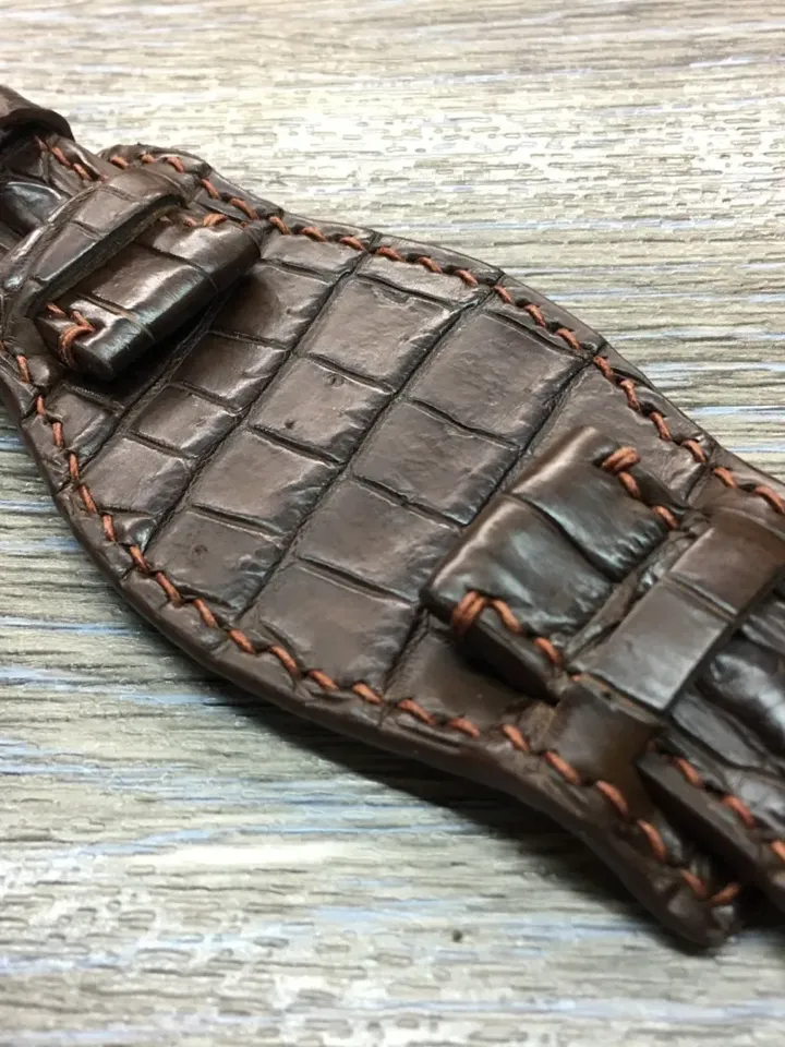 Full bund strap, Brown, leather watch band, cuff watch strap, cuff watch band, watch band, Leather watch Strap, 20mm lug, FREE SHIPPING