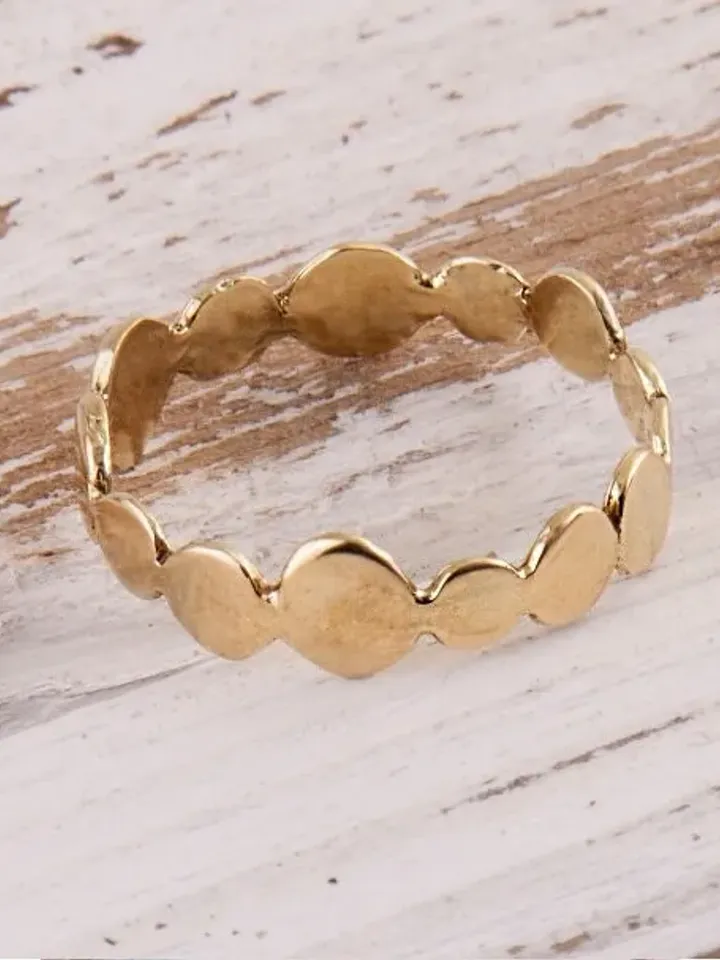 14K Gold Circles Ring