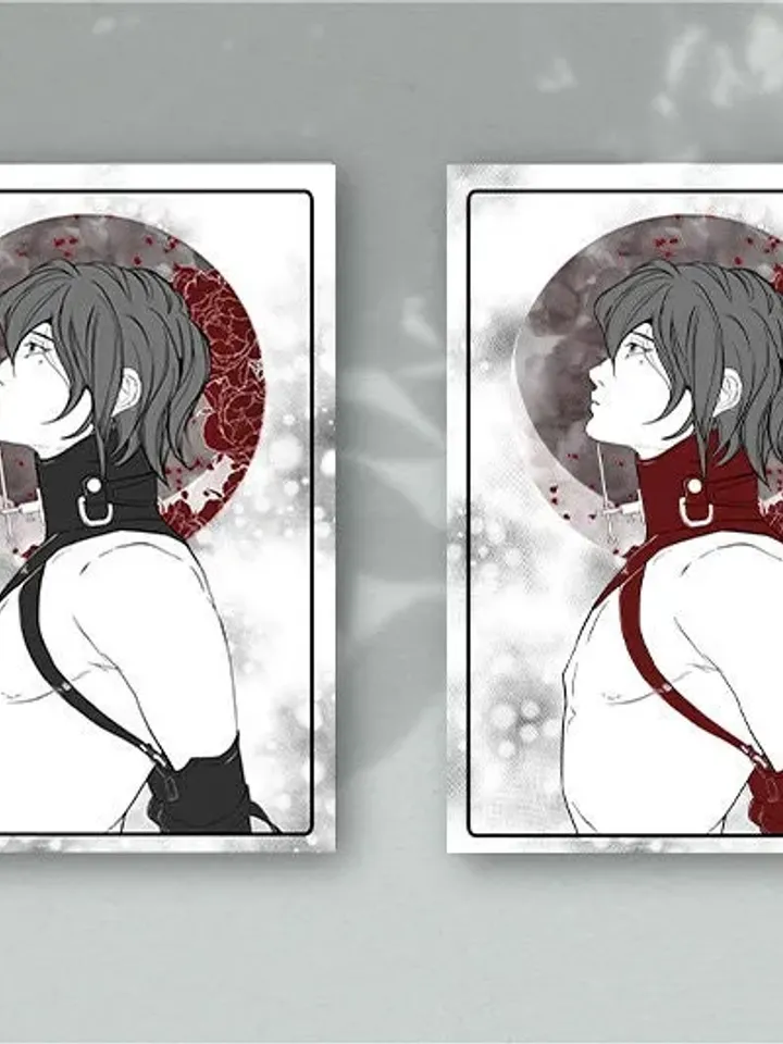 Posture | 2-sided KiNKtober Boyslove 2020 Druck/Poster Matt | A4 Größe (210 x 297mm, 8,3 x 11,7 Zoll) | Yaoi | Yaoiart