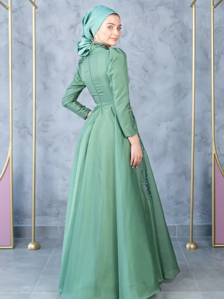 Ahunare Wedding Dress, Muslim Evening Gown, Nikah, Islamic Wedding, Engagement, Bridesmaid, Maxi Dress