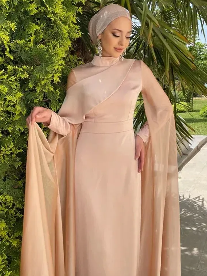 AHUNARE HIJAB - Wedding Dress, Muslim Evening Gown, Nikah, Islamic Wedding, Engagement, Bridesmaid,