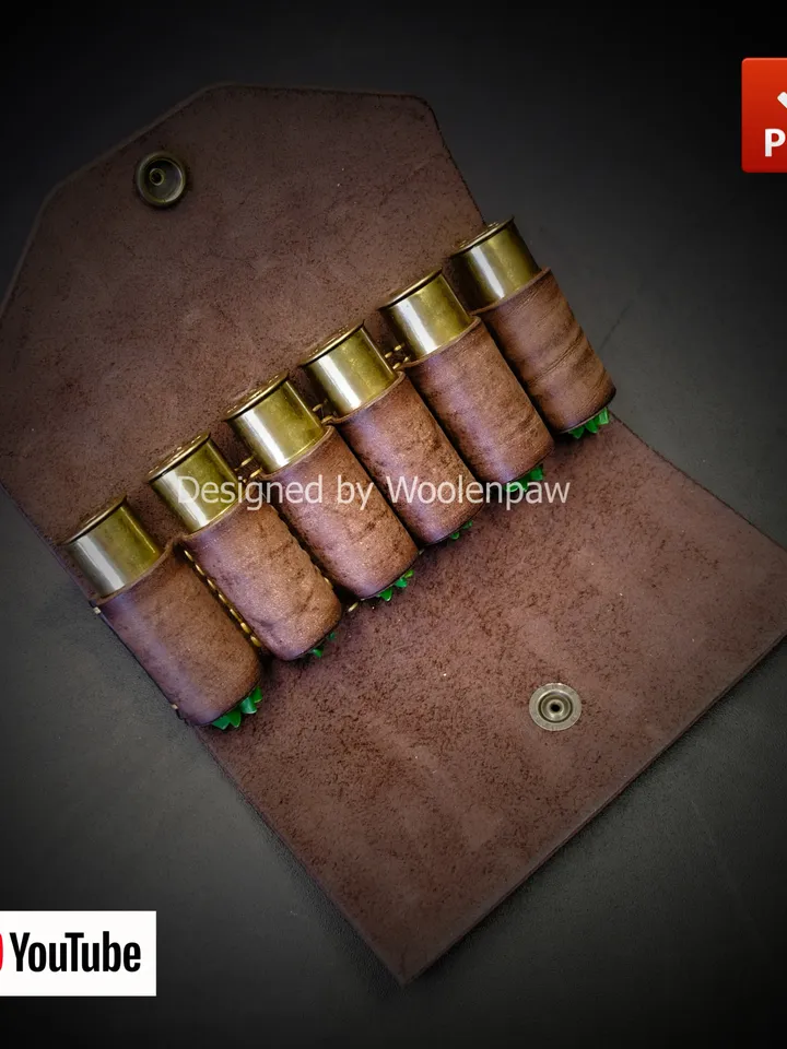 Bandolier "New" 6 shot 12 or 16 guage leather pattern. OTH14