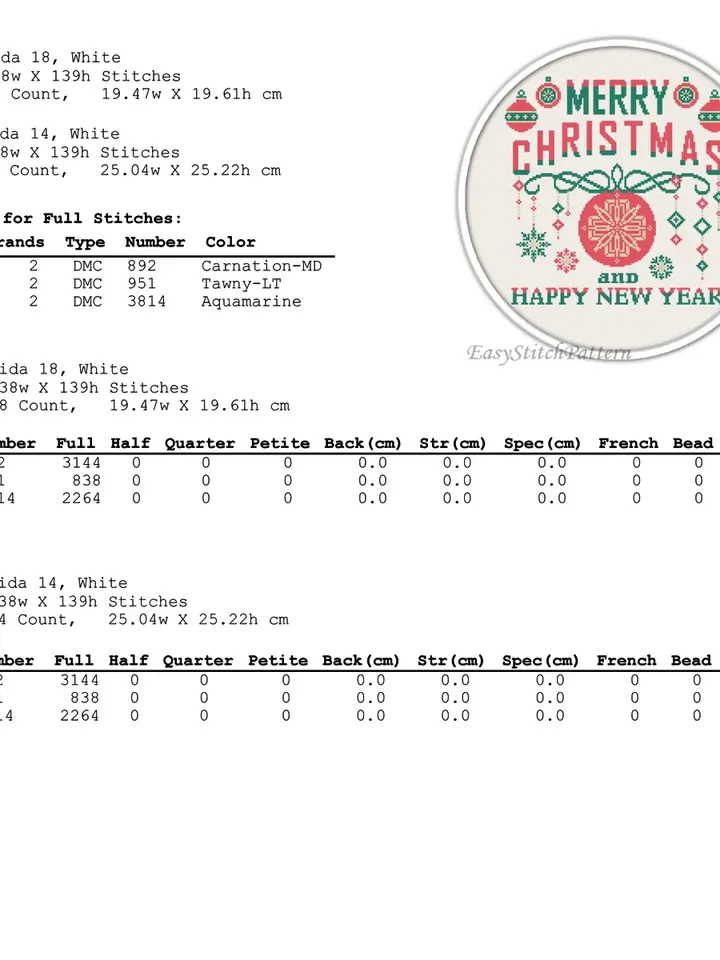 Christmas Cross Stitch Pattern. New Year cross stitch. Text cross stitch.
