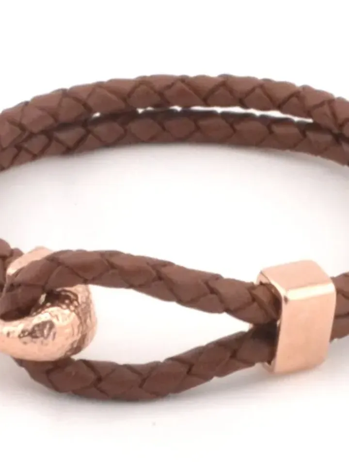 Unisex Bracelet Gold Clasp, Gold Bracelet, Braided Leather Bracelet, Womens Mens Braided Bracelet, Men Jewelry, Gold Jewelry