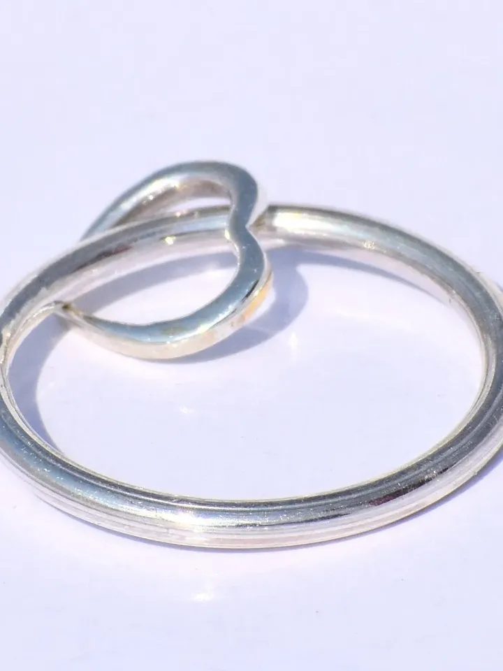 Heart Ring, Love Ring, 925 Sterling Silver Ring, Anniversary Gift, Silver Heart Ring, Silver Dainty Ring, Silver Fidget Ring, Handmade Ring