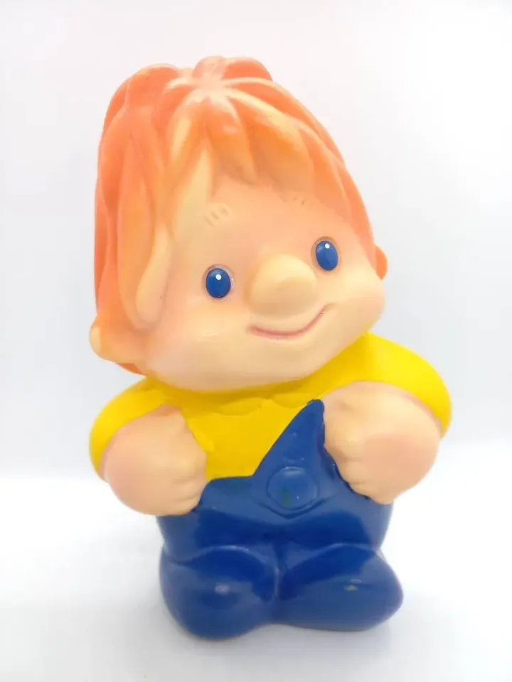 Vintage Russian Soviet Rubber Toy Carlson Astrid Lindgren Character Book Kid and Carlson
