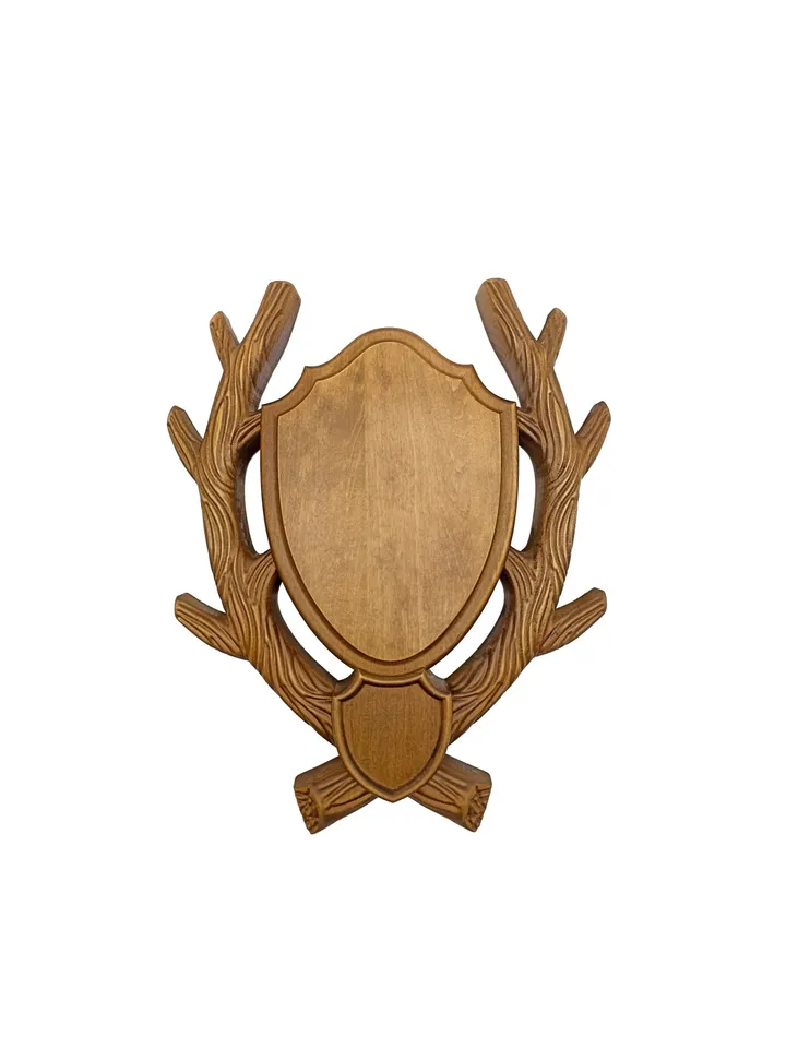 Hunters gifts, Antler Plaques, Fathers day, Plaque carved board for trophies, Wooden Carver Panel, Wooden wall decor, carved wood wall art