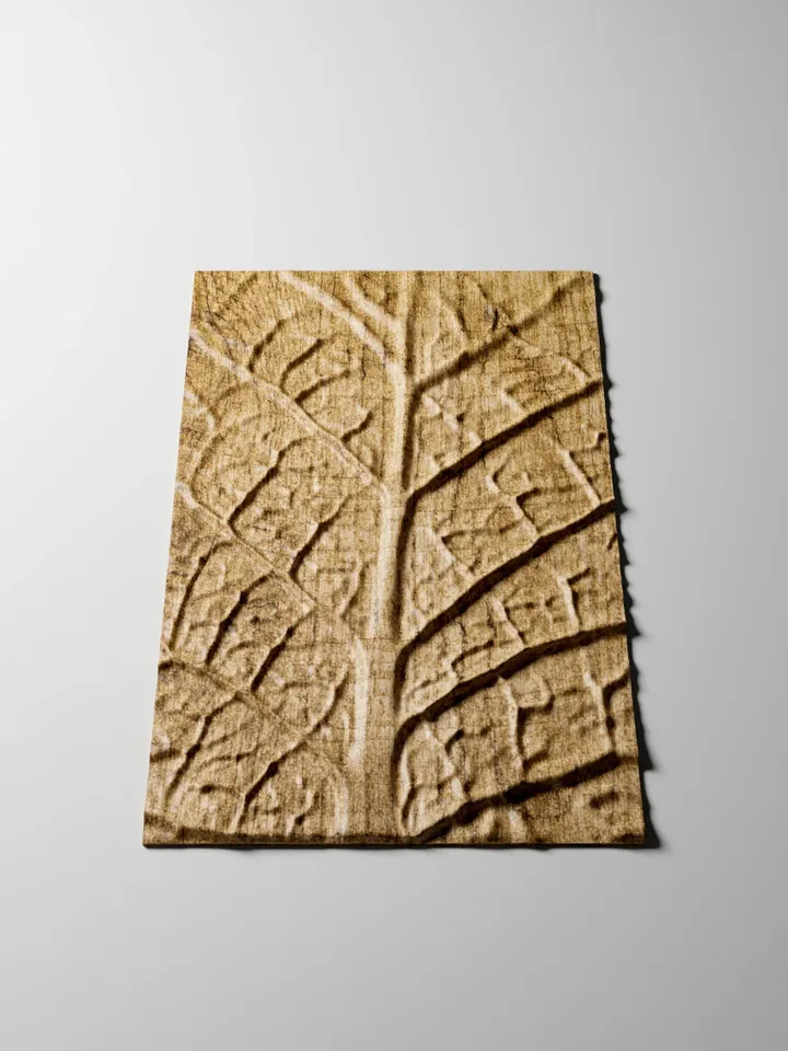 Wall panel 3D STL file for CNC wood relief carving, CNC wall art Leaf texture. NCP1