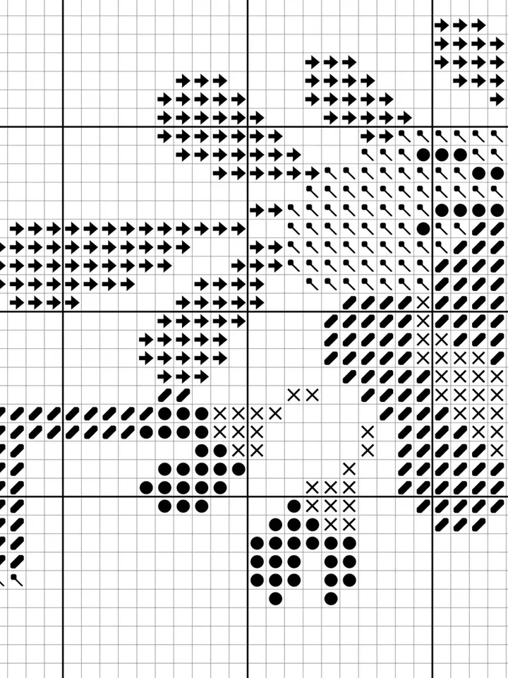 Floral Wreath cross stitch pattern. Modern cross stitch. Flower cross stitch.