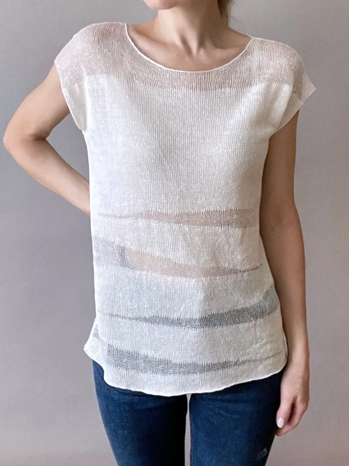 Linen knitted top