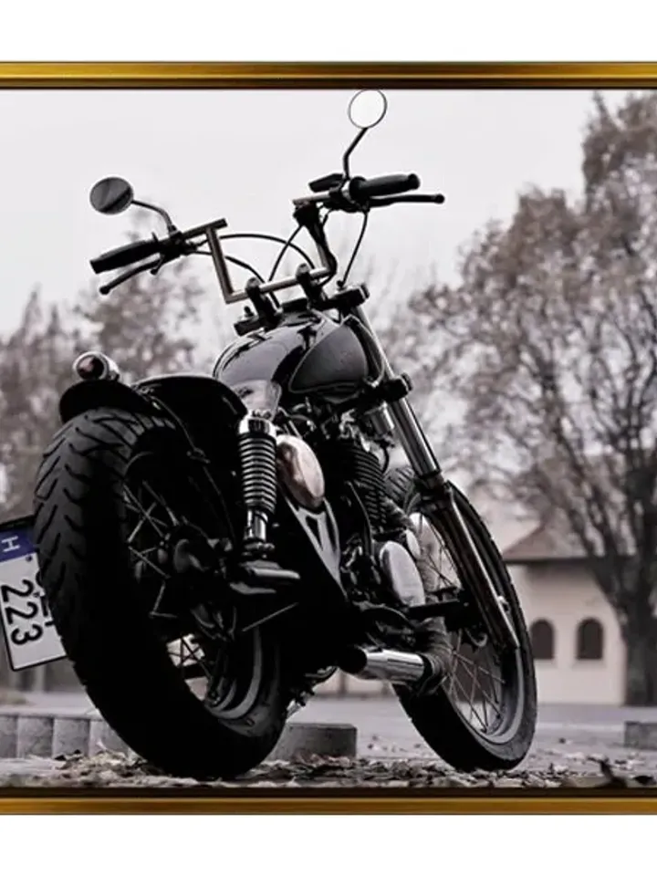 Motorbike picture Print on Canvas , Floating Frame Option, Modern Wall Art, Extra Large Canvas Wall Art