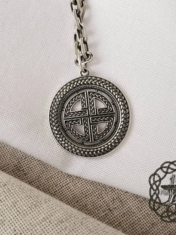 VIking Sheild Knot Pendant, Sterling Silver VIking Necklace, VIking Jewelry