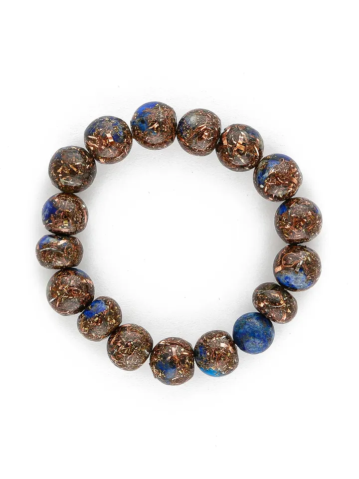 Orgonite deep blue lapis lazuli, talisman, third eye chakra bracelet. The power of lapis lazuli is increased with incense and Tibetan bowls