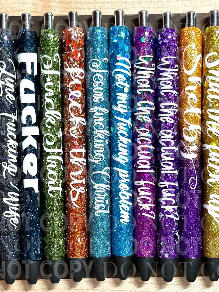 BEST SELLER Cuss Words/Names Custom Personalized Glitter Pens