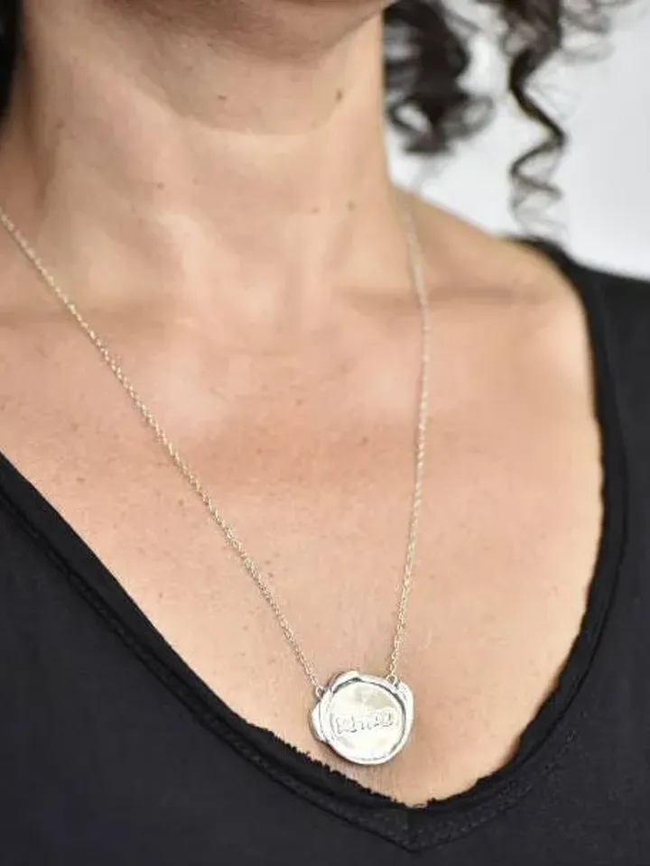 Sterling Silver "Grandma" Necklace in Hebrew