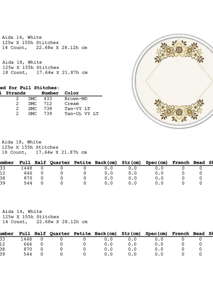 Floral Wreath cross stitch pattern. Flower frame cross stitch. Nature cross stitch.