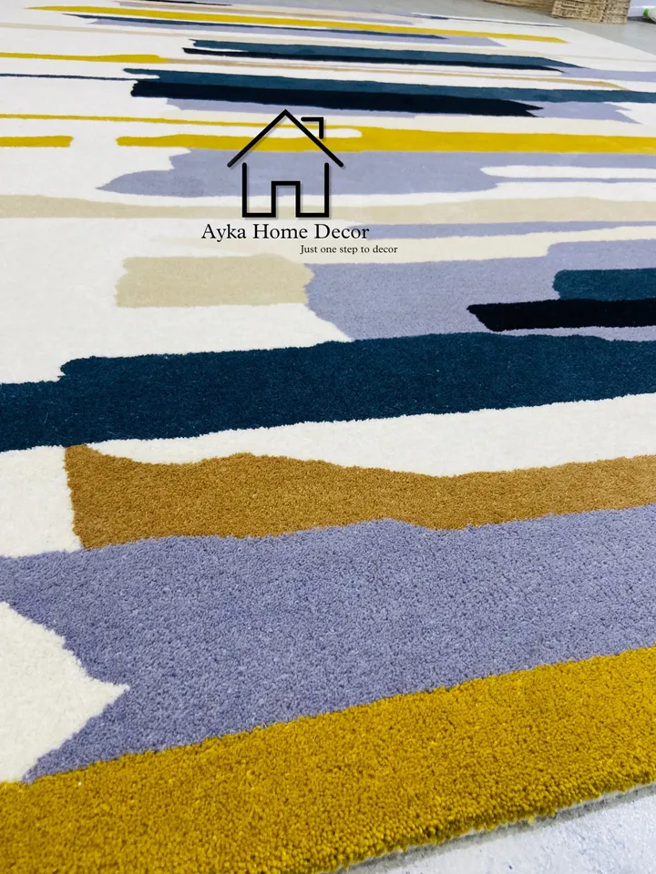 Ayka HandMade Tufted 100% Fine Wool Trending carpets and rugs for Living Room and for kids room / Home Decor Rug Carpet For Room Christmas
