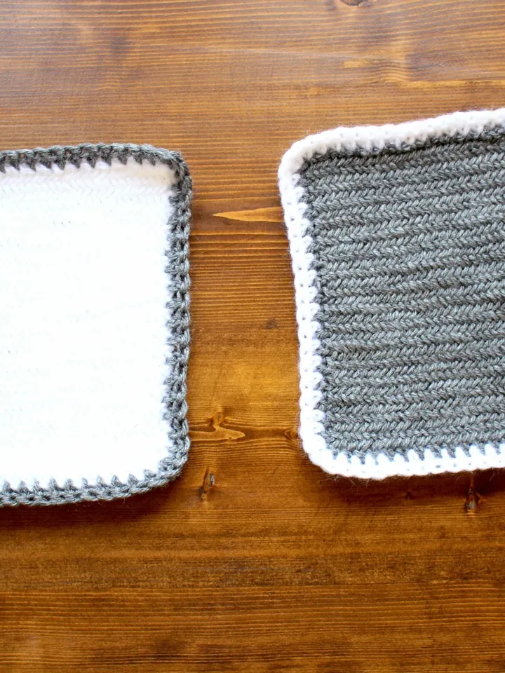 Knit Yarn Washcloth Set, Dishrags for Wedding Gifts, New Home Décor, Bridal Shower Gift Ideas, Gifts for Her, Mother's Day Items, Set of Two