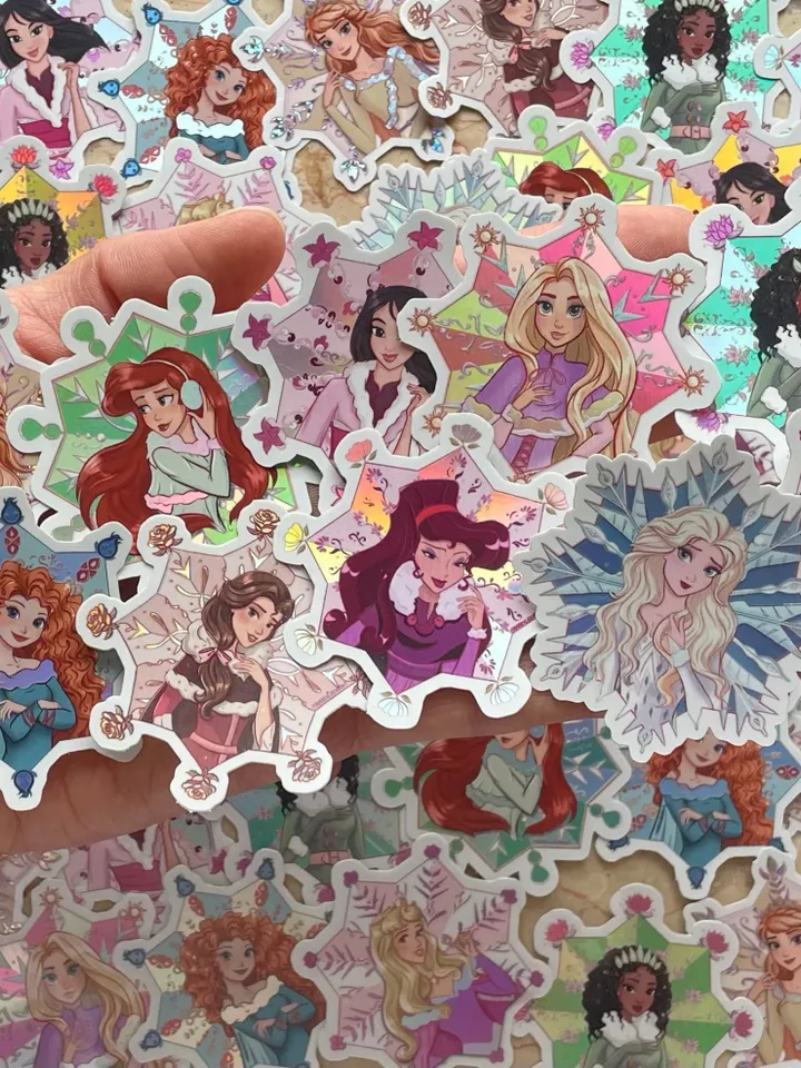 Mega Princess BUNDLE Matte Stickers and Art Prints | Disney Wall Art | Home Decor Print | Family Home Print | Small Gift | Disney Gift