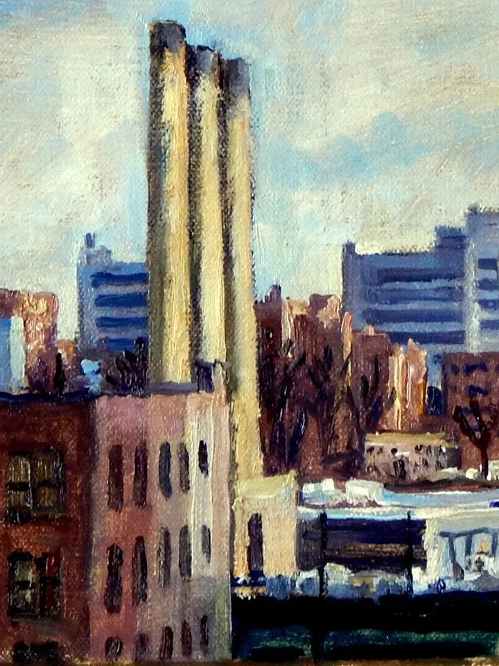 Original New York Landscape Painting -The Long View/Inwood/NYC- 10x17 Oil on Canvas, Impressionist Plein Air Fine Art, Signed Original