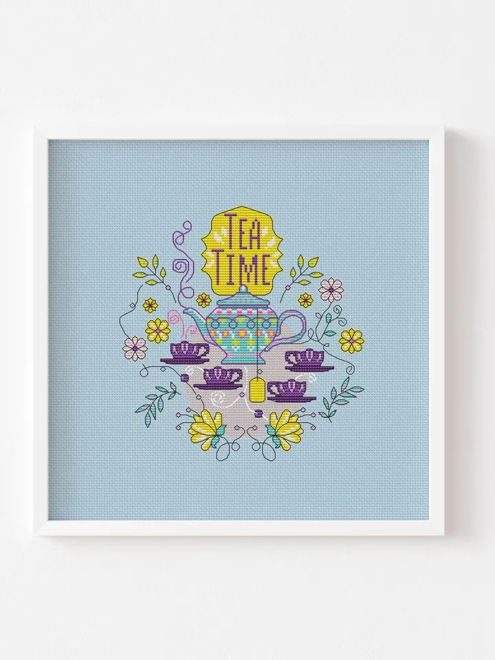 Time for Tea Cross Stitch Pattern Digital Pattern Kitchen Still Life ...