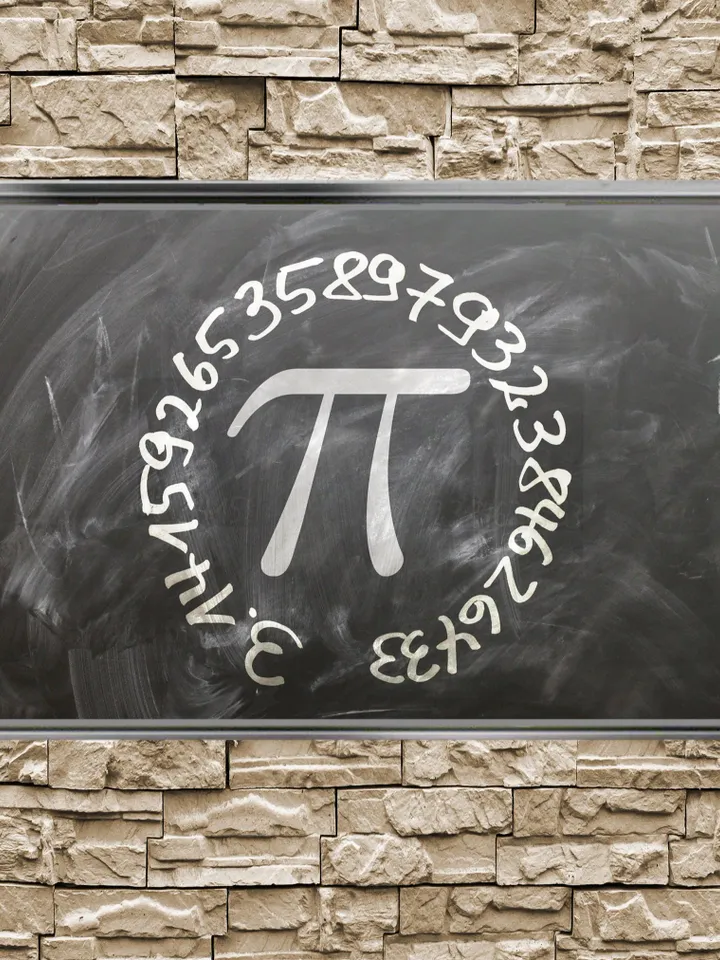 Pi Figure Print on Canvas , Floating Frame Option, Modern Wall Art, Extra Large Canvas Wall Art