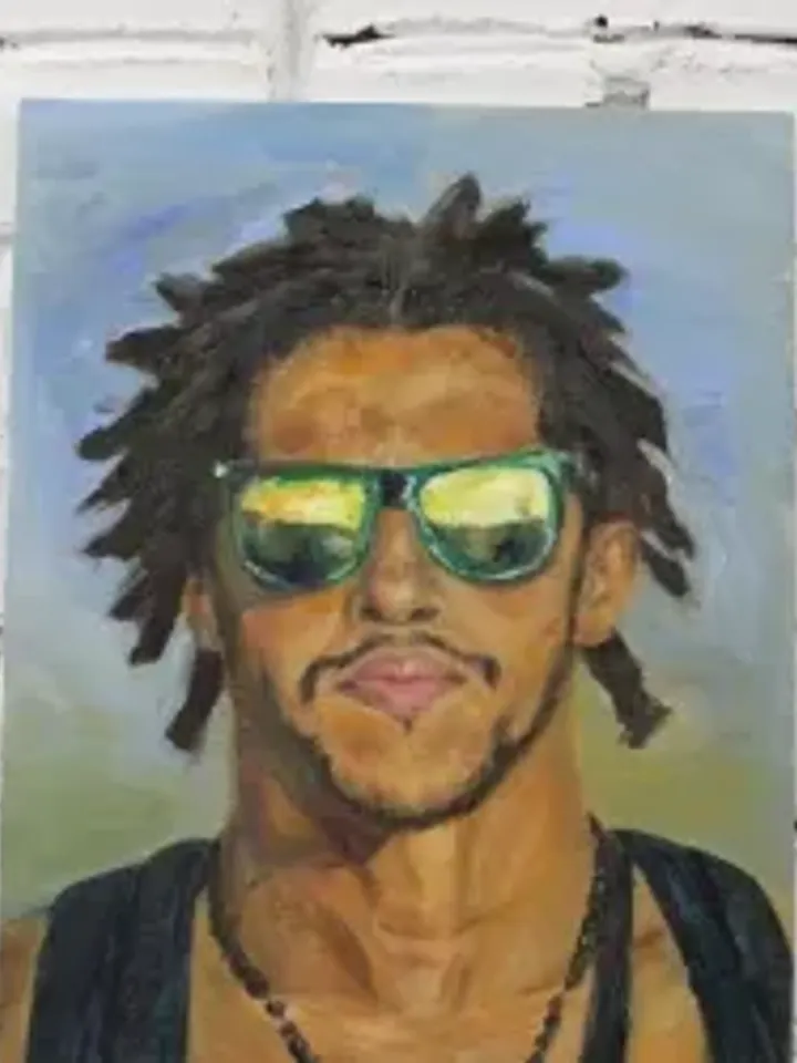 Man portrait oil painting original on canvas