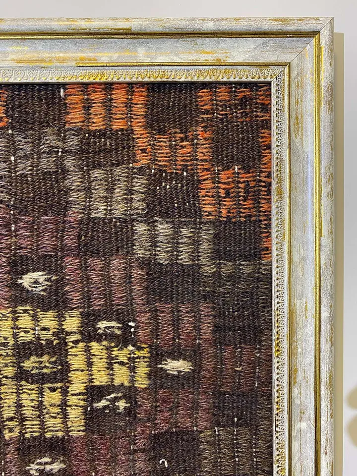 Vintage wall kilim art, unique hand-woven woolen kilim on the wall, home decor , 50x70 cm