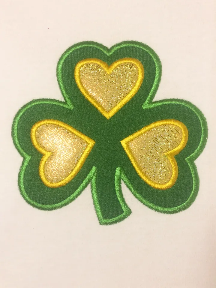 St Patrick's Day Clover Shamrock Gnome with Leprechaun Hat Gnome with clover Design Applique for Machine Embroidery
